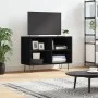 Engineered wood TV stand in black, 69.5x30x50 cm by vidaXL, TV Furniture - Ref: Foro24-826965, Price: 42,73 €, Discount: %