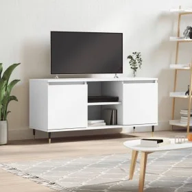 White engineered wood TV cabinet 104x35x50 cm by vidaXL, TV Furniture - Ref: Foro24-827004, Price: 64,01 €, Discount: %