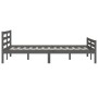 Gray solid wood bed frame 120x200 cm by vidaXL, Beds and slatted bases - Ref: Foro24-814816, Price: 118,77 €, Discount: %