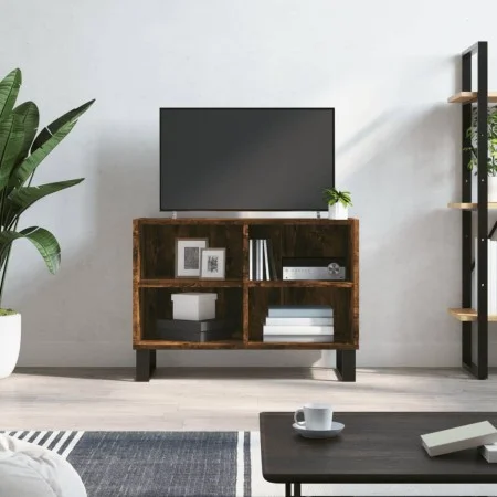 Smoked oak engineered wood TV cabinet 69.5x30x50 cm by vidaXL, TV Furniture - Ref: Foro24-826977, Price: 46,42 €, Discount: %