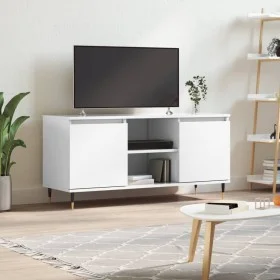 Hochglanzweißer TV-Schrank aus Holzwerkstoff, 104 x 35 x 50 cm von vidaXL, TV-Möbel - Ref: Foro24-827006, Preis: 66,49 €, Rab...