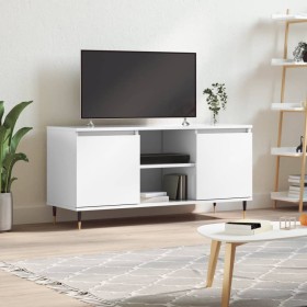 Hochglanzweißer TV-Schrank aus Holzwerkstoff, 104 x 35 x 50 cm von vidaXL, TV-Möbel - Ref: Foro24-827006, Preis: 67,32 €, Rab...
