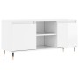 Hochglanzweißer TV-Schrank aus Holzwerkstoff, 104 x 35 x 50 cm von vidaXL, TV-Möbel - Ref: Foro24-827006, Preis: 67,32 €, Rab...