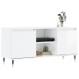 Hochglanzweißer TV-Schrank aus Holzwerkstoff, 104 x 35 x 50 cm von vidaXL, TV-Möbel - Ref: Foro24-827006, Preis: 67,32 €, Rab...