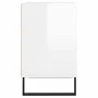 Mueble de TV madera de ingeniería blanco brillo 103,5x30x50 cm de vidaXL, Muebles TV - Ref: Foro24-826998, Precio: 65,10 €, D...
