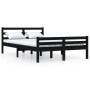 Black solid wood bed frame 120x200 cm by vidaXL, Beds and slatted bases - Ref: Foro24-814818, Price: 139,86 €, Discount: %