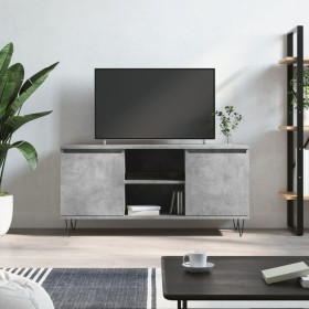 Mueble de TV madera de ingeniería gris hormigón 104x35x50 cm