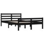 Black solid wood bed frame 120x200 cm by vidaXL, Beds and slatted bases - Ref: Foro24-814818, Price: 139,86 €, Discount: %