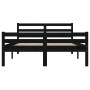 Black solid wood bed frame 120x200 cm by vidaXL, Beds and slatted bases - Ref: Foro24-814818, Price: 139,86 €, Discount: %