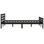 Black solid wood bed frame 120x200 cm by vidaXL, Beds and slatted bases - Ref: Foro24-814818, Price: 139,86 €, Discount: %