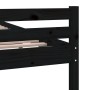 Black solid wood bed frame 120x200 cm by vidaXL, Beds and slatted bases - Ref: Foro24-814818, Price: 139,86 €, Discount: %