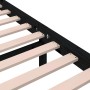 Black solid wood bed frame 120x200 cm by vidaXL, Beds and slatted bases - Ref: Foro24-814818, Price: 139,86 €, Discount: %