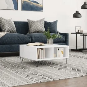 Glänzend weißer Couchtisch aus Holzwerkstoff, 60 x 60 x 30 cm von vidaXL, Couchtisch - Ref: Foro24-827038, Preis: 46,34 €, Ra...