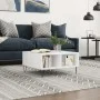 Mesa de centro madera de ingeniería blanco brillo 60x60x30 cm de vidaXL, Mesas de centro - Ref: Foro24-827038, Precio: 46,34 ...