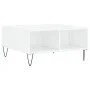 Mesa de centro madera de ingeniería blanco brillo 60x60x30 cm de vidaXL, Mesas de centro - Ref: Foro24-827038, Precio: 46,34 ...