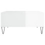 Glossy white engineered wood coffee table 60x60x30 cm by vidaXL, Coffee table - Ref: Foro24-827038, Price: 46,83 €, Discount: %