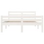 Weißer Massivholzbettrahmen 140x200 cm von vidaXL, Betten und Lattenroste - Ref: Foro24-814820, Preis: 150,50 €, Rabatt: %