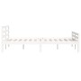 Weißer Massivholzbettrahmen 140x200 cm von vidaXL, Betten und Lattenroste - Ref: Foro24-814820, Preis: 150,50 €, Rabatt: %