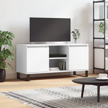 Mueble de TV madera de ingeniería blanco 104x35x50 cm de vidaXL, Muebles TV - Ref: Foro24-827020, Precio: 79,18 €, Descuento: %