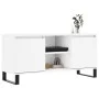 Weißer TV-Schrank aus Holzwerkstoff, 104 x 35 x 50 cm von vidaXL, TV-Möbel - Ref: Foro24-827020, Preis: 78,18 €, Rabatt: %
