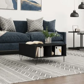 Black engineered wood coffee table 60x60x30 cm by vidaXL, Coffee table - Ref: Foro24-827037, Price: 45,12 €, Discount: %