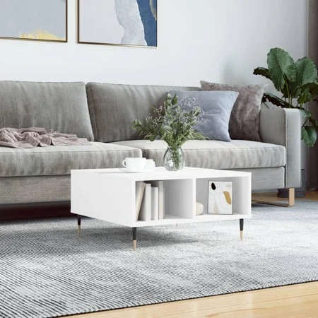 White engineered wood coffee table 60x60x30 cm by vidaXL, Coffee table - Ref: Foro24-827028, Price: 44,98 €, Discount: %