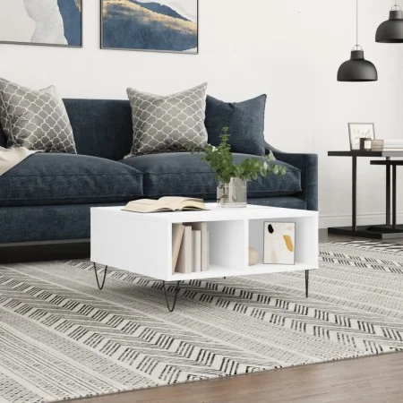 White engineered wood coffee table 60x60x30 cm by vidaXL, Coffee table - Ref: Foro24-827036, Price: 44,48 €, Discount: %