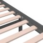 Gray solid wood bed frame 140x200 cm by vidaXL, Beds and slatted bases - Ref: Foro24-814821, Price: 125,34 €, Discount: %