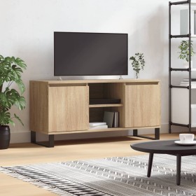 Mueble de TV madera de ingeniería roble Sonoma 104x35x50 cm