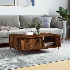 Smoked oak engineered wood coffee table 90x60x35 cm by vidaXL, Coffee table - Ref: Foro24-827057, Price: 73,69 €, Discount: %