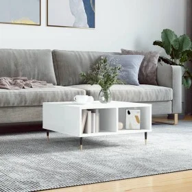 Engineered wood glossy white coffee table 60x60x30 cm by vidaXL, Coffee table - Ref: Foro24-827030, Price: 47,48 €, Discount: %