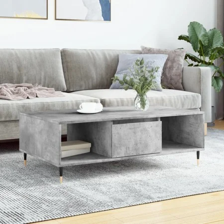 Concrete gray engineered wood coffee table 104x60x35 cm by vidaXL, Coffee table - Ref: Foro24-827080, Price: 66,16 €, Discoun...