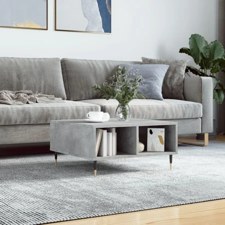 Engineered wood gray concrete coffee table 60x60x30 cm by vidaXL, Coffee table - Ref: Foro24-827032, Price: 43,69 €, Discount: %