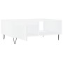 Weißer Couchtisch aus Holzwerkstoff, 90 x 60 x 35 cm von vidaXL, Couchtisch - Ref: Foro24-827060, Preis: 63,49 €, Rabatt: %