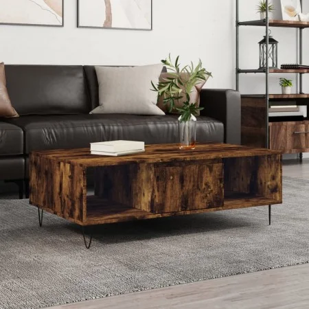 Couchtisch aus geräuchertem Eichenholzwerkstoff, 104 x 60 x 35 cm von vidaXL, Couchtisch - Ref: Foro24-827089, Preis: 79,29 €...