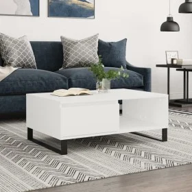 Mesa de centro madera de ingeniería blanco 90x60x35 cm de vidaXL, Mesas de centro - Ref: Foro24-827068, Precio: 70,81 €, Desc...