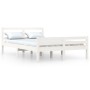 White solid wood bed frame King Size 150x200 cm by vidaXL, Beds and slatted bases - Ref: Foro24-814825, Price: 152,00 €, Disc...