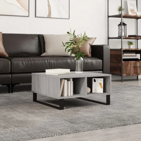 Sonoma-Couchtisch aus grauem Holzwerkstoff, 60 x 60 x 30 cm von vidaXL, Couchtisch - Ref: Foro24-827050, Preis: 68,44 €, Raba...