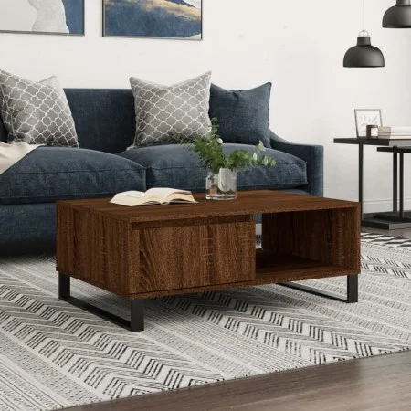 Brown oak engineered wood coffee table 90x60x35 cm by vidaXL, Coffee table - Ref: Foro24-827075, Price: 70,81 €, Discount: %