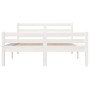 Weißes Massivholzbettgestell King Size 150x200 cm von vidaXL, Betten und Lattenroste - Ref: Foro24-814825, Preis: 152,00 €, R...