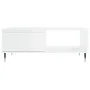 Mesa de centro madera de ingeniería blanco brillo 90x60x35 cm de vidaXL, Mesas de centro - Ref: Foro24-827054, Precio: 65,69 ...