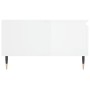 Glänzend weißer Couchtisch aus Holzwerkstoff, 90 x 60 x 35 cm von vidaXL, Couchtisch - Ref: Foro24-827054, Preis: 66,51 €, Ra...