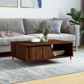 Couchtisch aus braunem Eichenholzwerkstoff, 90 x 60 x 35 cm von vidaXL, Couchtisch - Ref: Foro24-827059, Preis: 75,75 €, Raba...