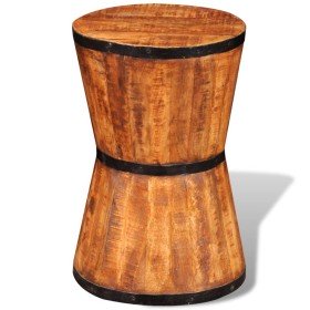 Taburete con forma de reloj de arena madera de mango rugosa