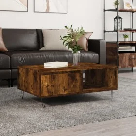 Smoked oak engineered wood coffee table 90x60x35 cm by vidaXL, Coffee table - Ref: Foro24-827065, Price: 72,43 €, Discount: %