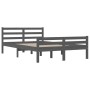 Gray solid wood bed frame King Size 150x200 cm by vidaXL, Beds and slatted bases - Ref: Foro24-814826, Price: 146,94 €, Disco...