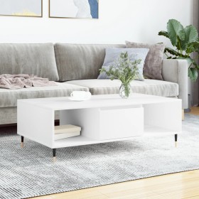 Weißer Couchtisch aus Holzwerkstoff, 104 x 60 x 35 cm von vidaXL, Couchtisch - Ref: Foro24-827076, Preis: 67,64 €, Rabatt: %