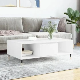 White engineered wood coffee table 104x60x35 cm by vidaXL, Coffee table - Ref: Foro24-827076, Price: 66,82 €, Discount: %
