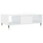 Glänzend weißer Couchtisch aus Holzwerkstoff, 104 x 60 x 35 cm von vidaXL, Couchtisch - Ref: Foro24-827078, Preis: 88,74 €, R...