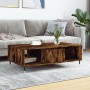 Mesa de centro madera de ingeniería roble ahumado 104x60x35 cm de vidaXL, Mesas de centro - Ref: Foro24-827081, Precio: 66,99...